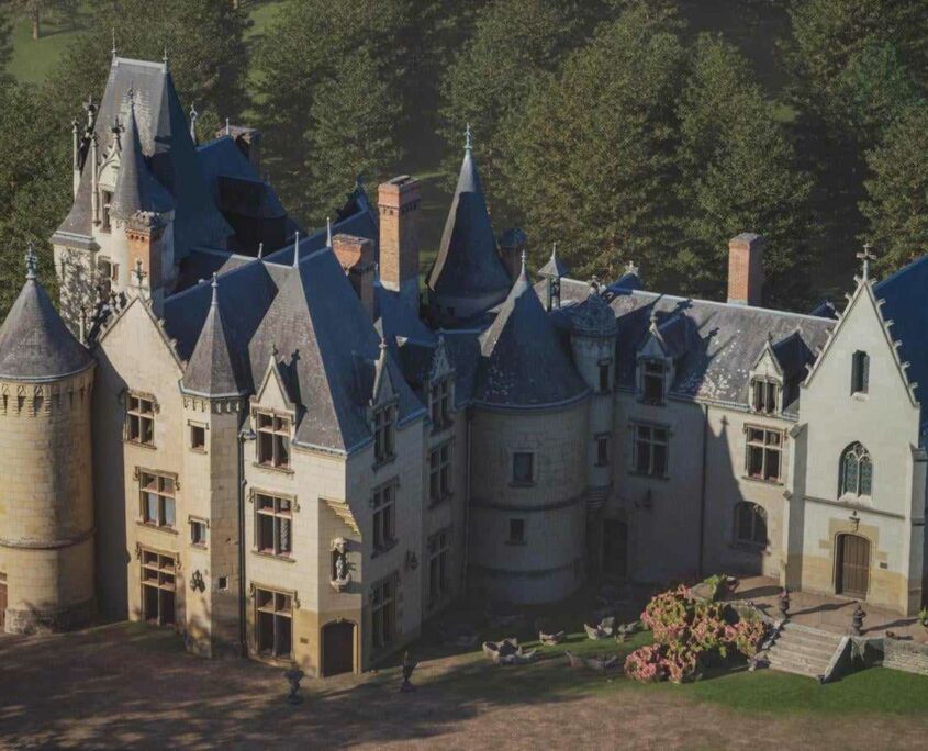 modélisation 3D chateau drone