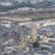 vue aerienne droniste tours