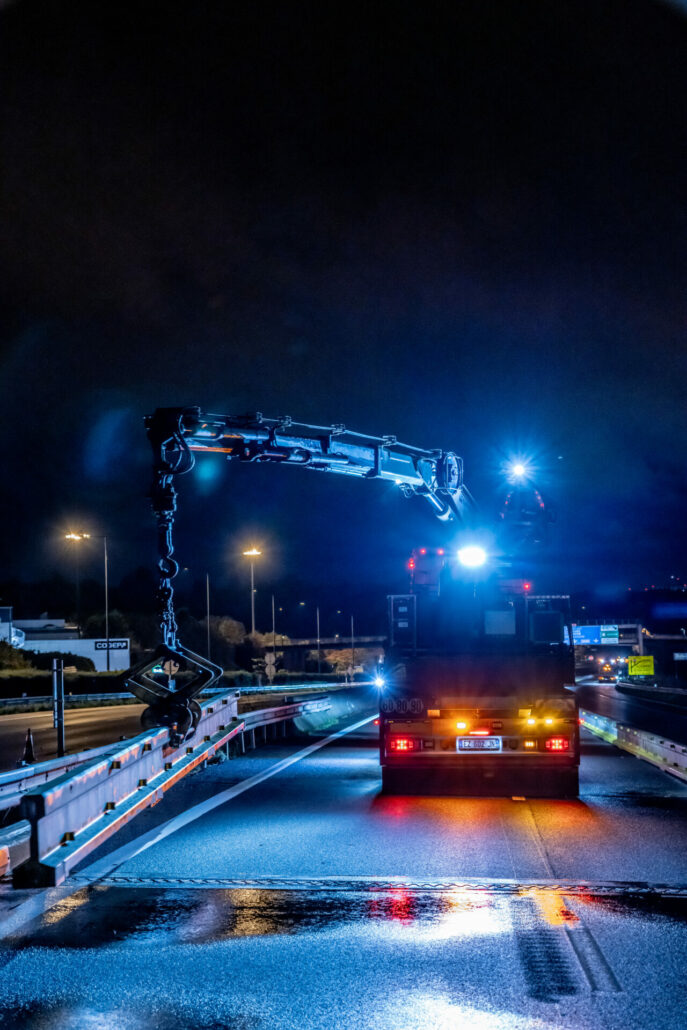 pose barrière autoroute