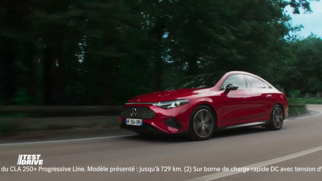 mercedes cla traveling drone