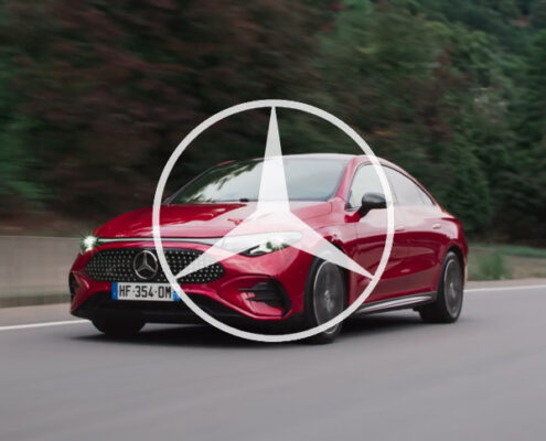 mercedes cla traveling drone